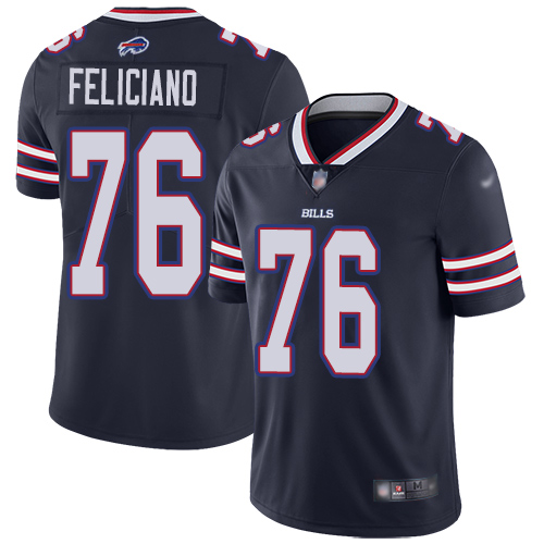 Men Buffalo Bills 76 Jon Feliciano Limited Navy Blue Inverted Legend NFL Jersey
